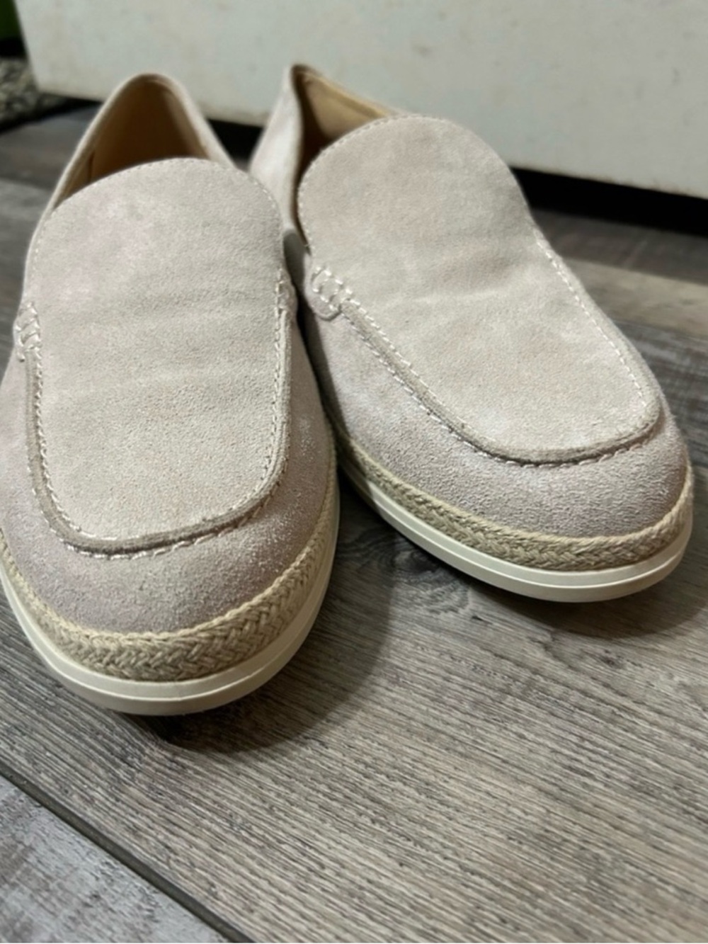 Marc Fisher Women's Suede Slip-On Loafers - Light Taupe - Picture 3 of 8